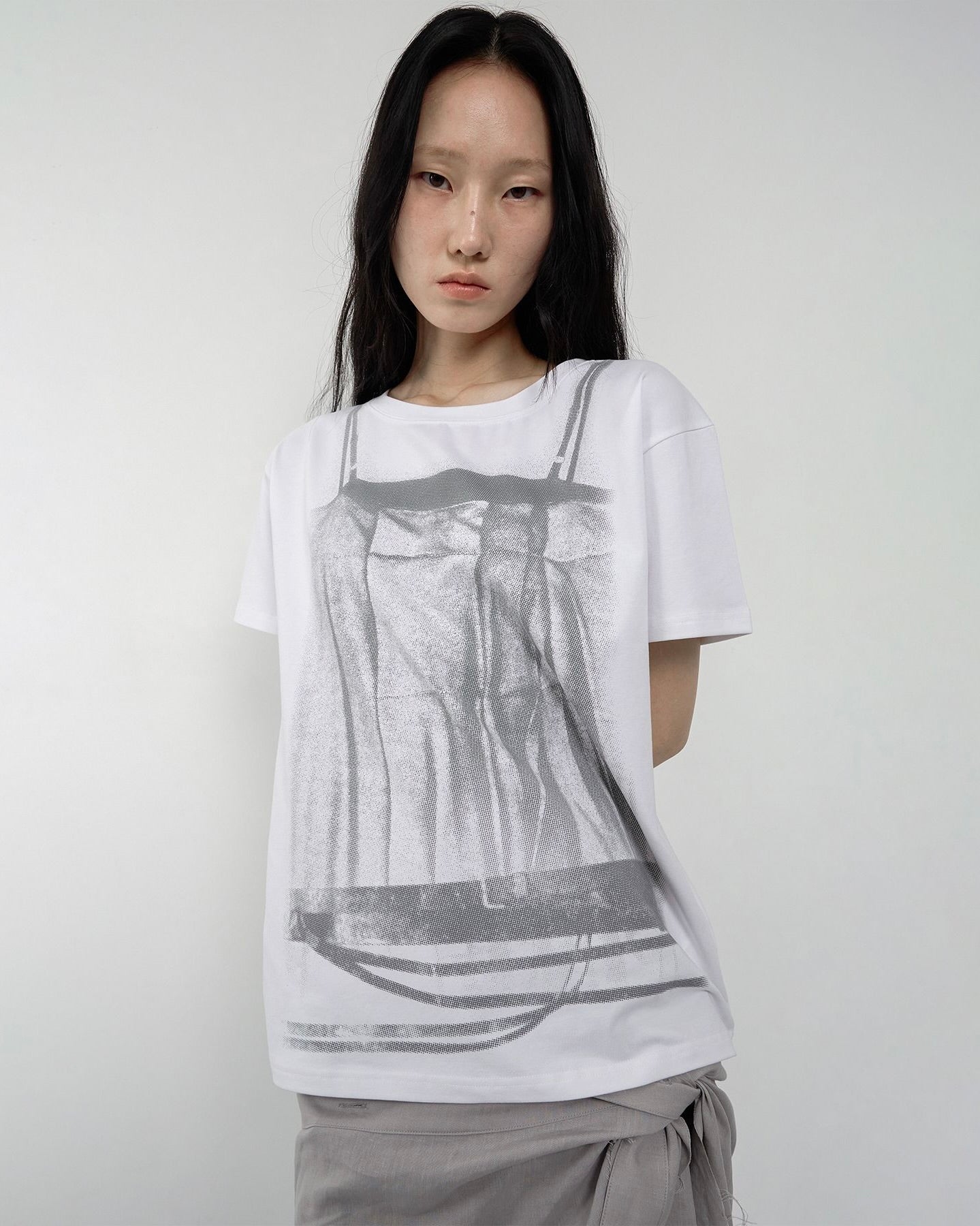 【NACHE】BELT LAYER PRINTED T-SHIRT