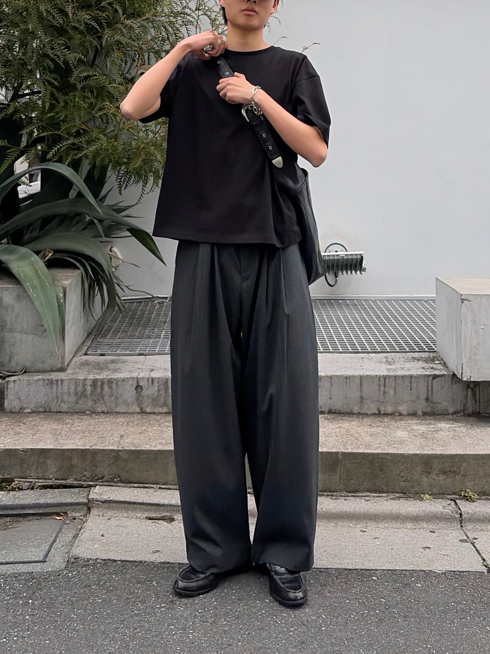 東京店WEB限定受注制【Chikashitsu +】stripe ballon slacks (2color)