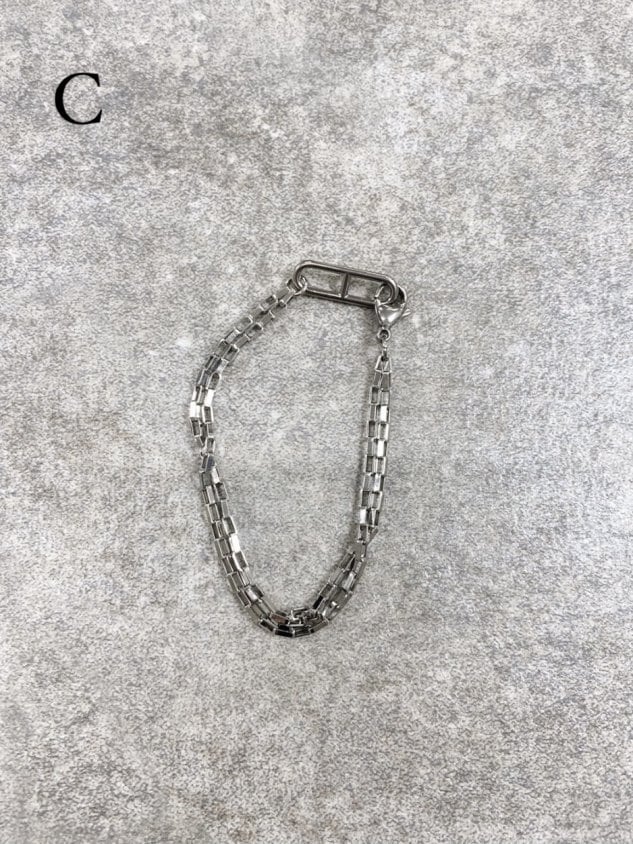 受注制【Chikashitsu +】layered silver bracelet