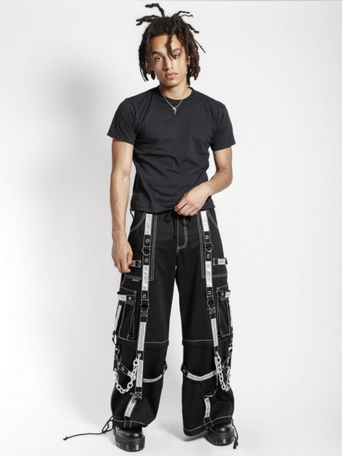 【TRIPP nyc】REFLECTOR DARK STREET PANT[AF7468M] / 【トリップ エヌワイシー】リフレクターハーネスチェーンワイドパンツ