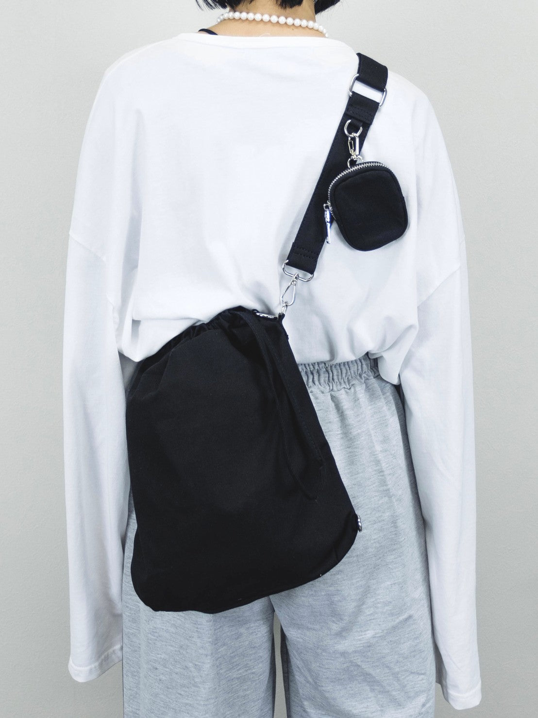 受注制【Chikashitsu +】strap shoulder bag (2color)