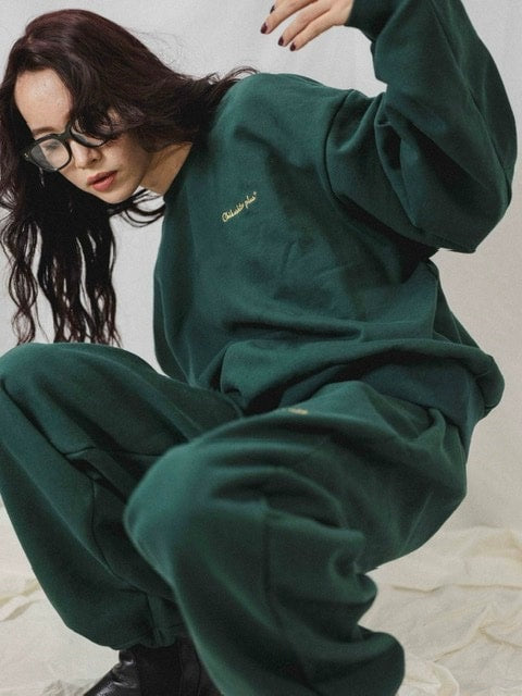 【Chikashitsu + ORIGINAL】loose logo sweat pants (3color)