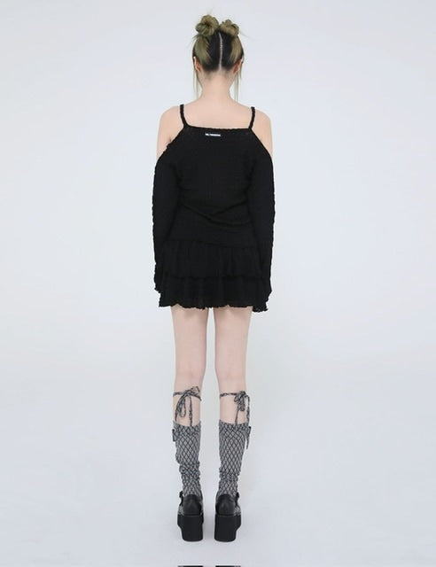 12/21 20:00 再販【Uglyshadow】LACE LONG SOCKS (5color)