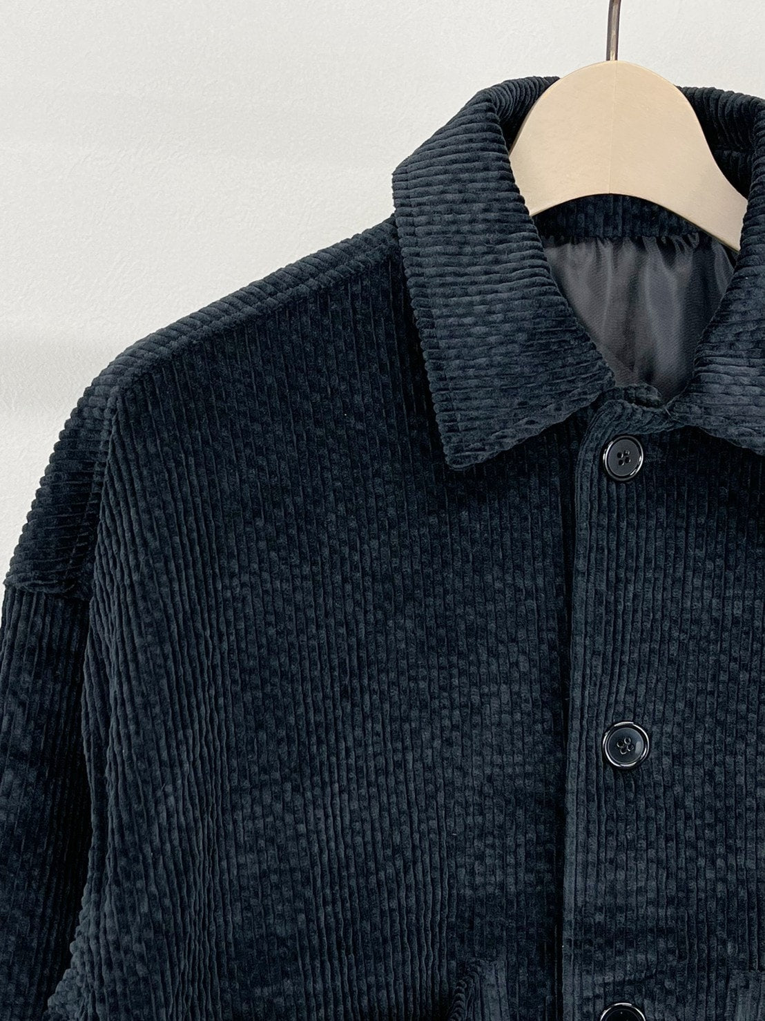 受注制【Chikashitsu +】set up design corduroy cropped jacket (3color)