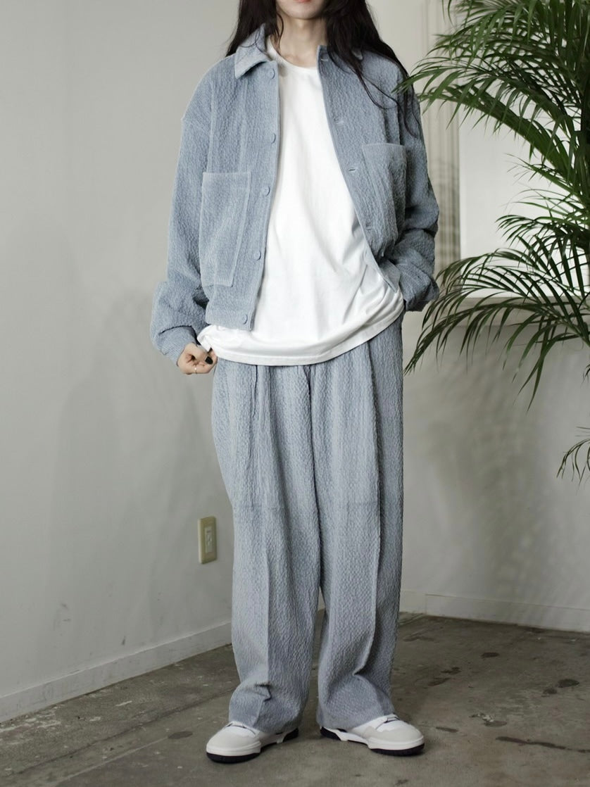 受注制【Chikashitsu +】set up high waist corduroy pants (3color)