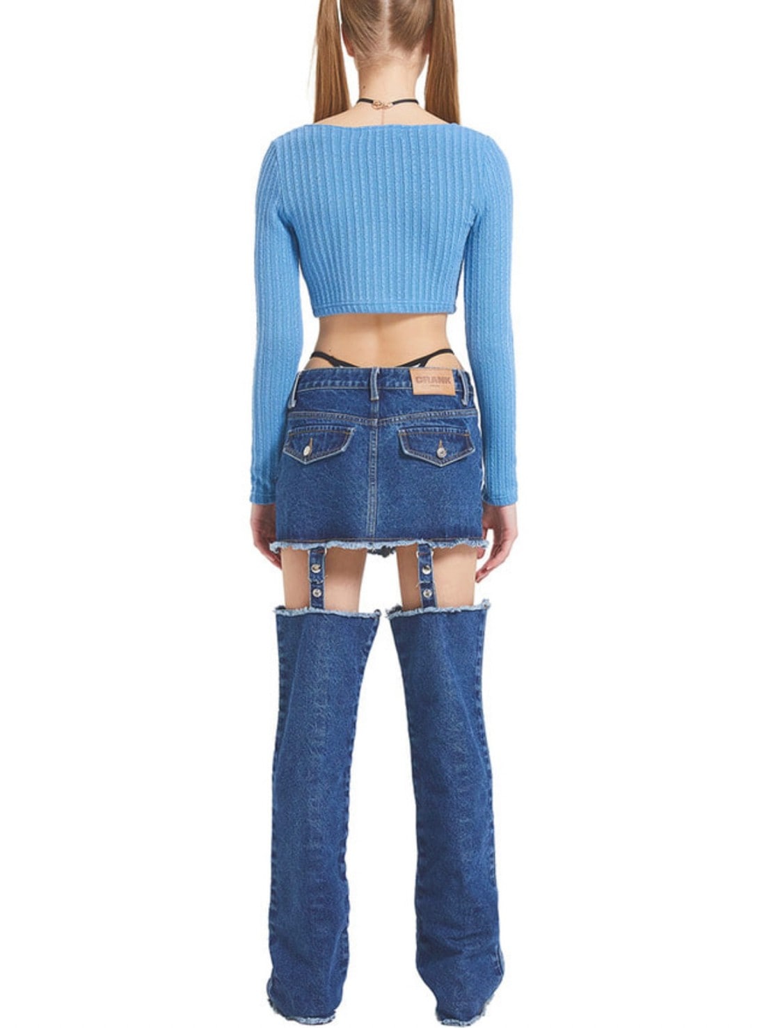 【CRANK】LAYERED DENIM SKIRT