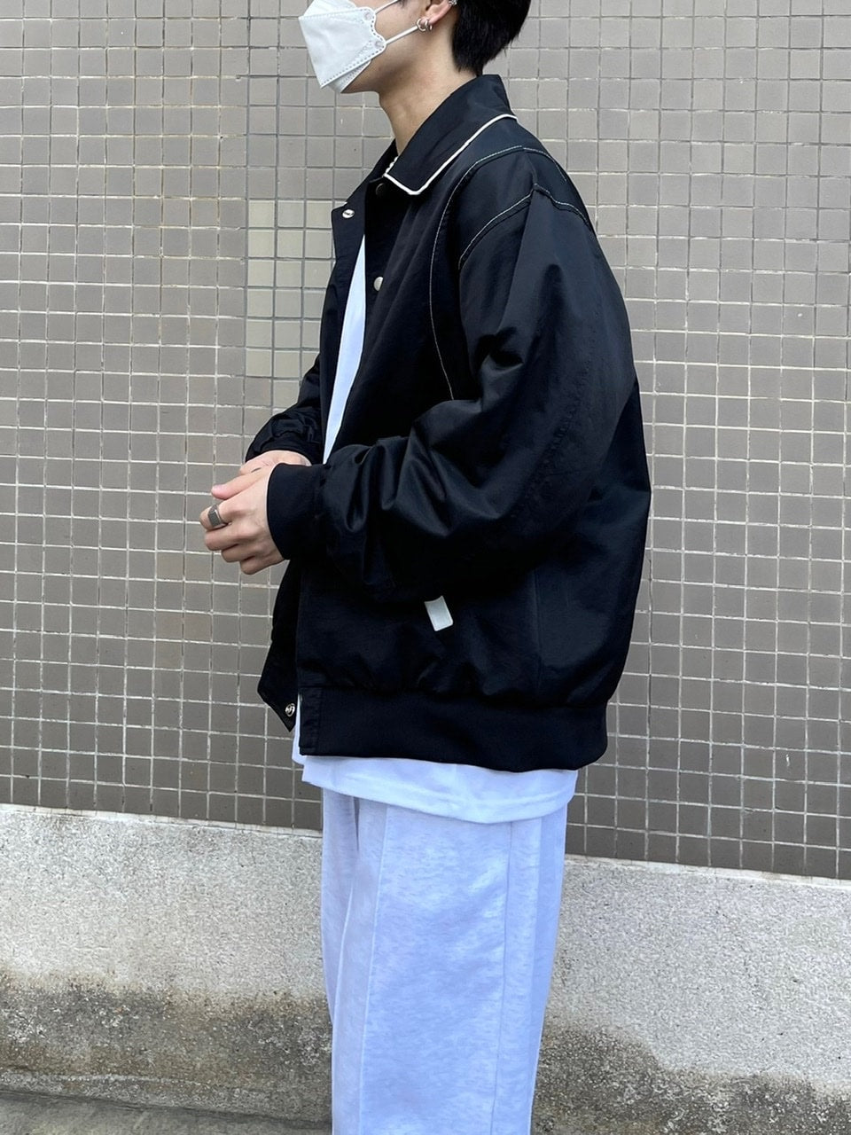 受注制【Chikashitsu +】spring varsity jacket (2color)