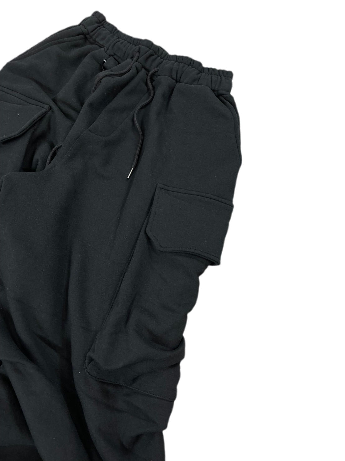 【Chikashitsu +】oversized sweat cargo pants (2color)