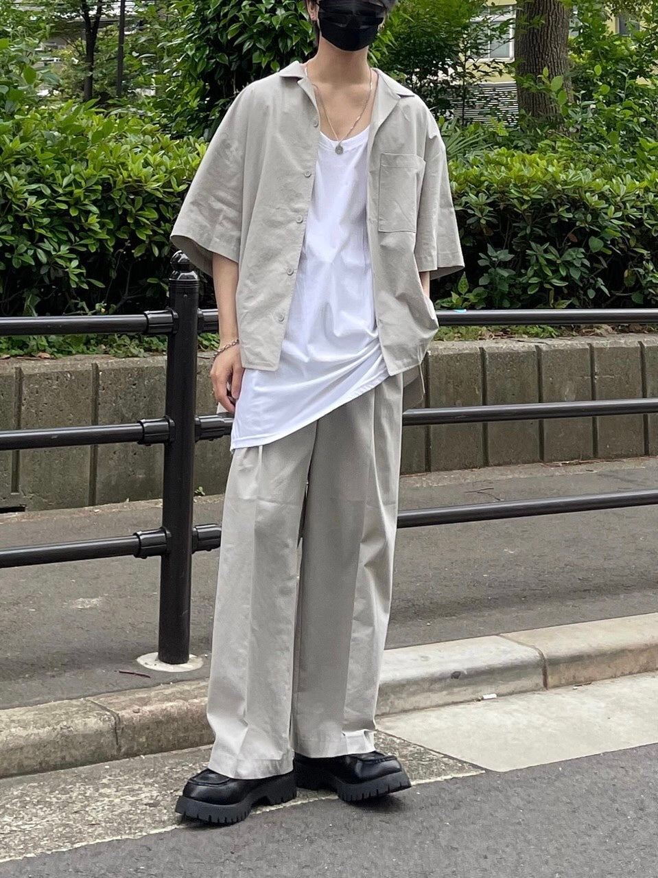 受注制【Chikashitsu +】set up easy slacks (3color)
