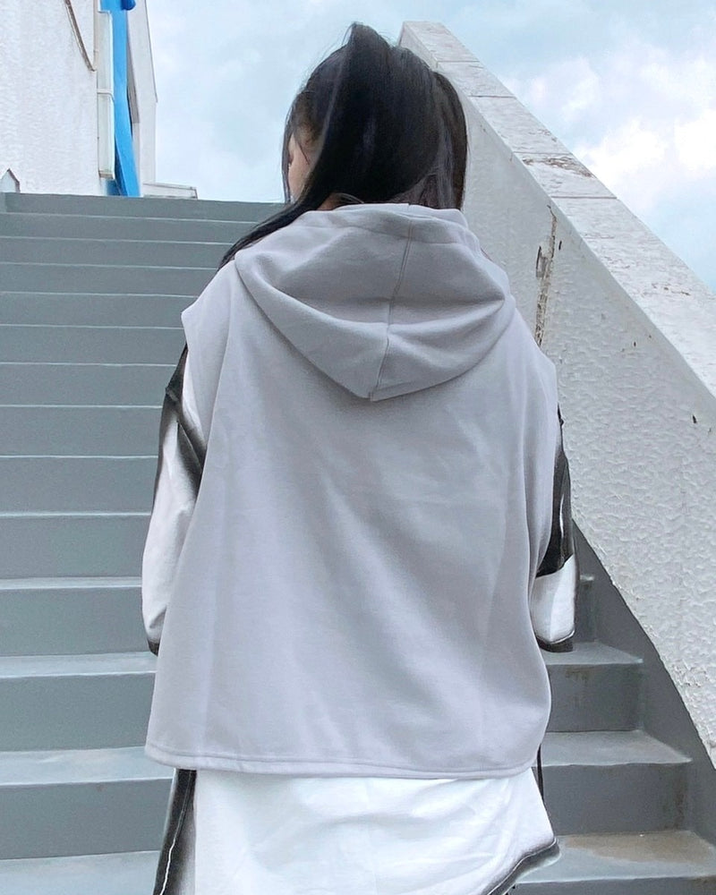 受注制【Never mind the XU】sleeveless hoodie (2color)