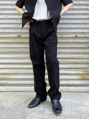 受注制【Chikashitsu +】set up linen slacks (2color)