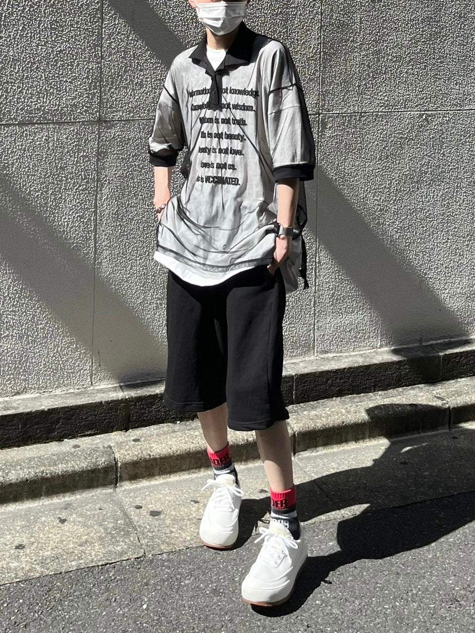 受注制【Chikashitsu +】side button sweat shorts (3color)