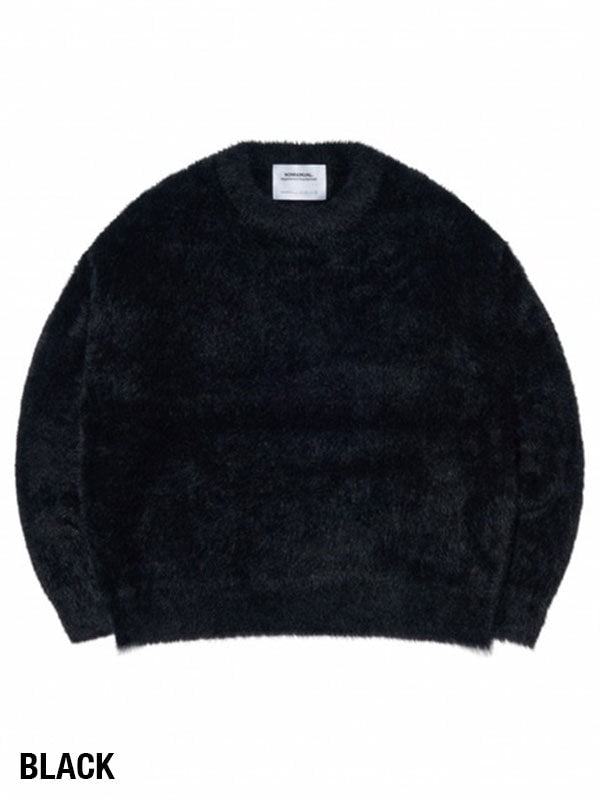 【NOMANUAL】CROPPED HAIRY KNIT (15color) / 【ノーマニュアル】クロップドヘアリー長袖ニット