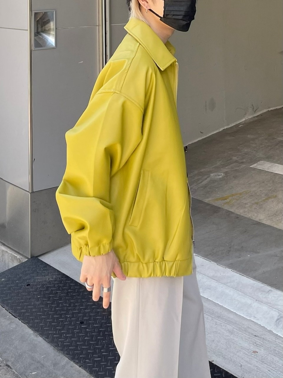 受注制【Chikashitsu +】leather blouson (3color)