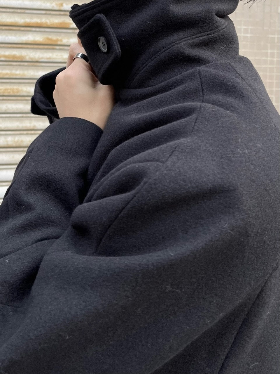 受注制【Chikashitsu +】high neck coat (3color)