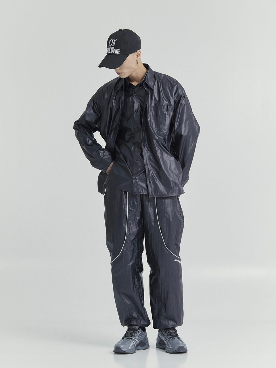 【OY】LAYERED PANEL LOGO SHIRTS