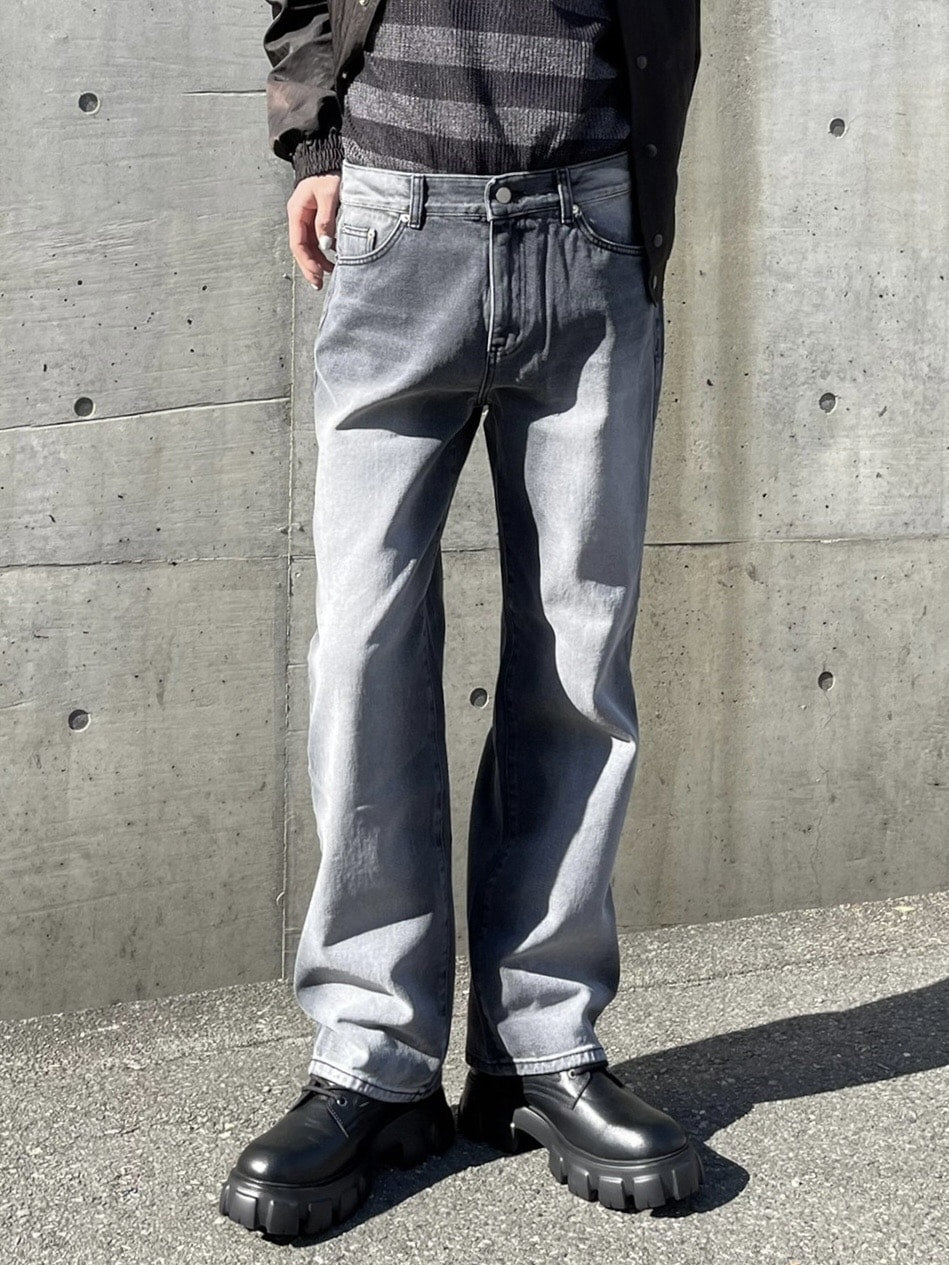 【Chikashitsu +】vintage wash denim pants (2color) / 【チカシツプラス】ヴィンテージウォッシュデニムパンツ