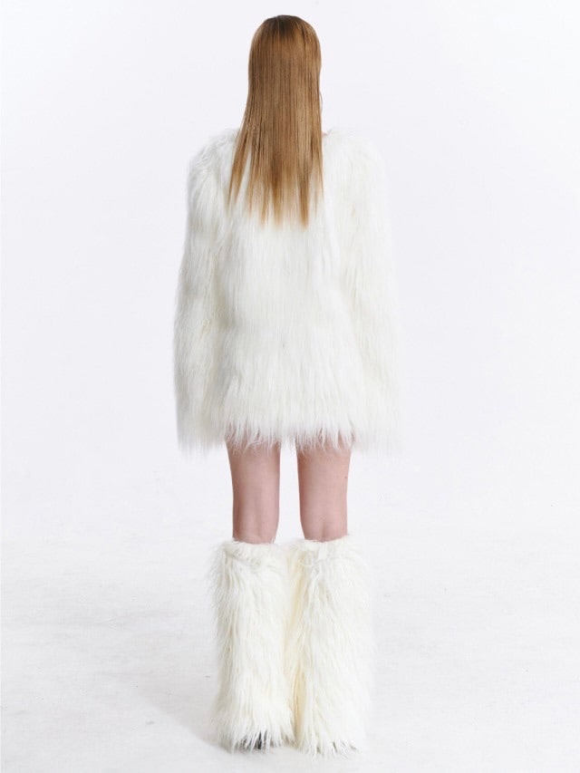 【CSD CLUB】Yeti white reversible faux fur bolero