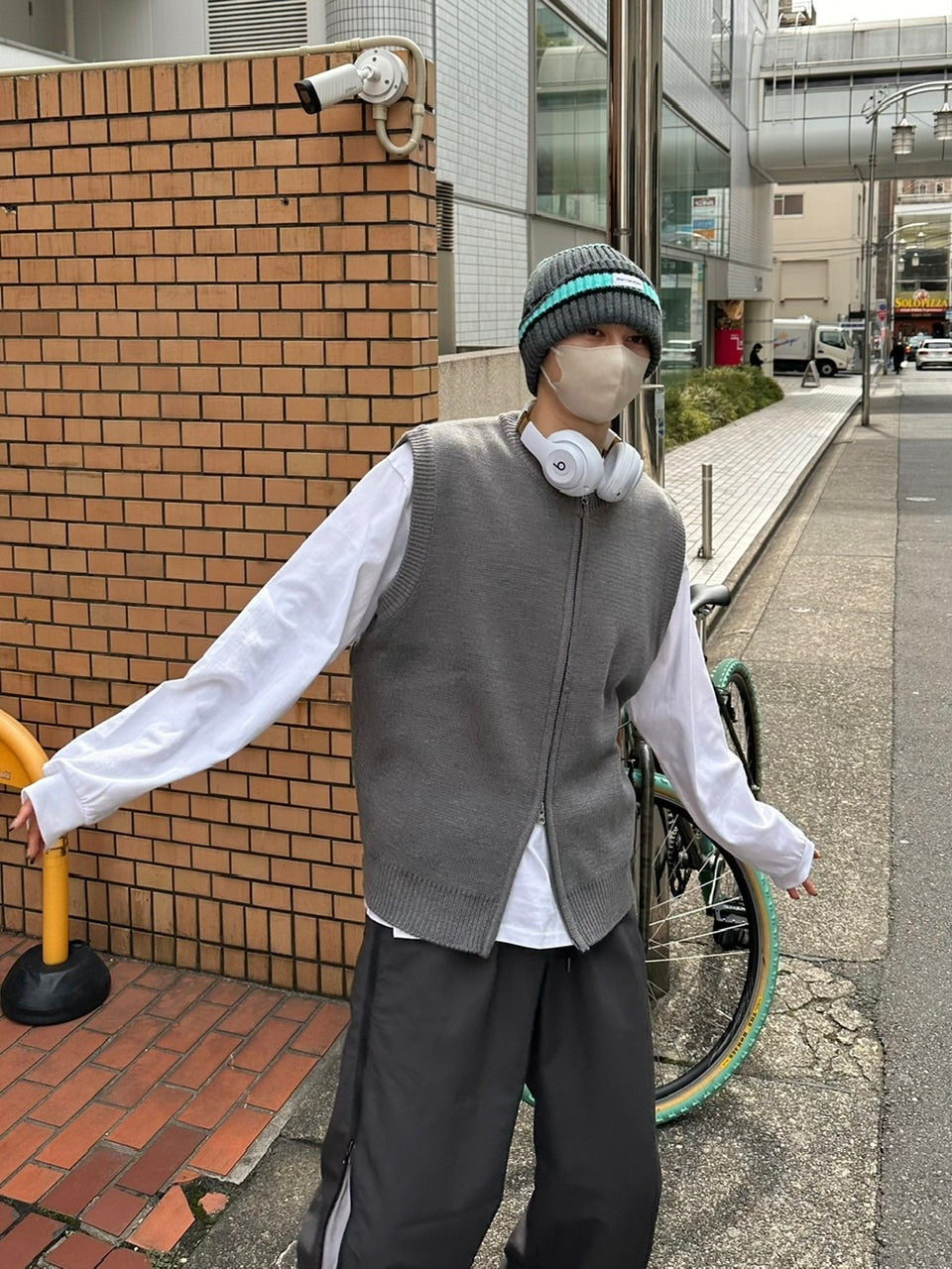 受注制【Chikashitsu +】border beanie (7color)