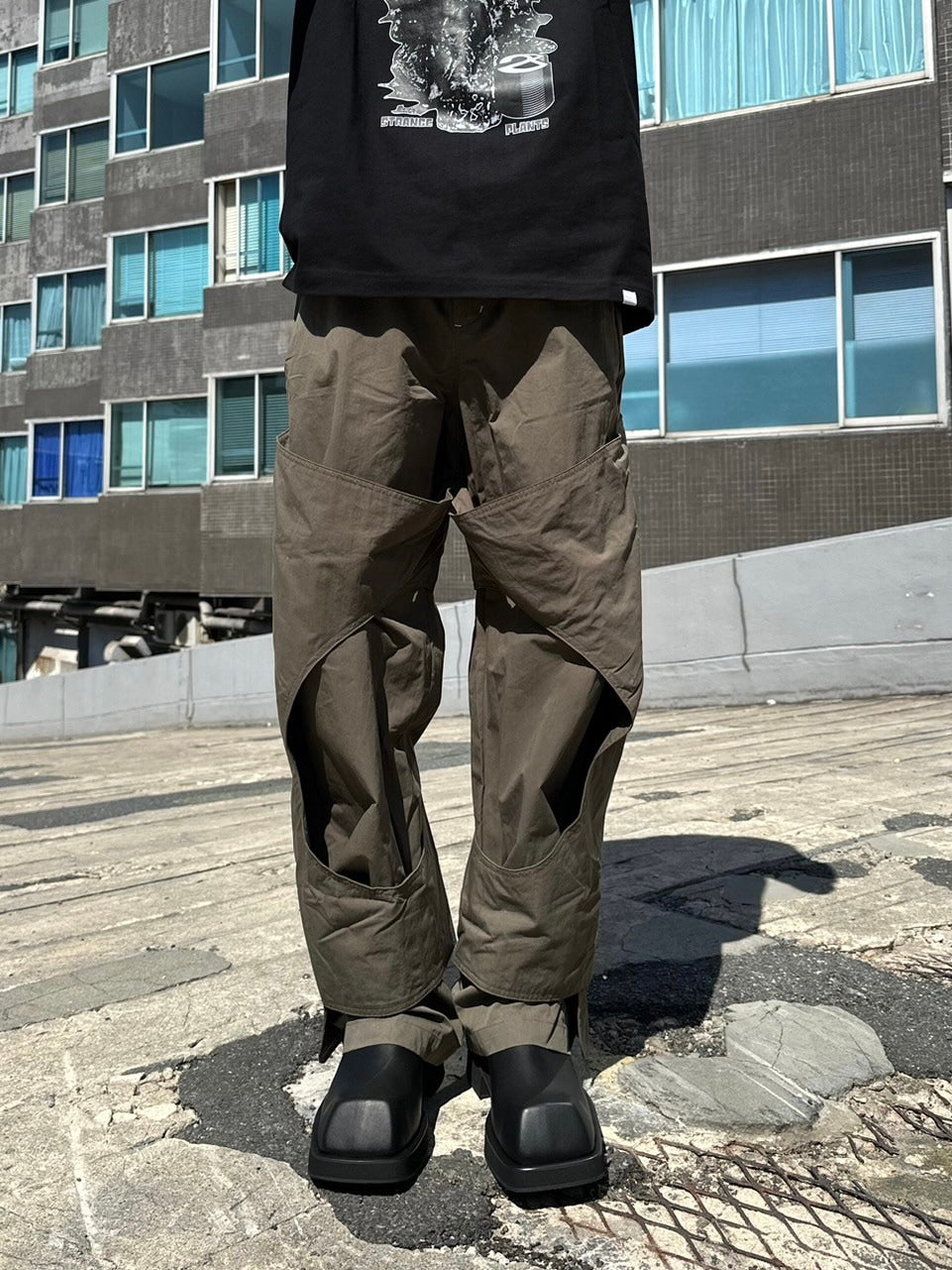 受注制【Chikashitsu +】square toe side zip boots