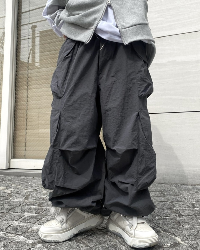 受注制【Never mind the XU】pocket wide cargo pants (2color)