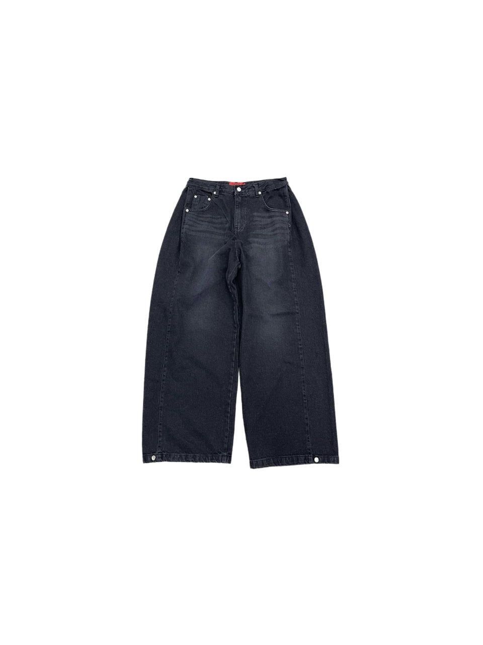 【Chikashitsu +】snap button denim pants (2color)