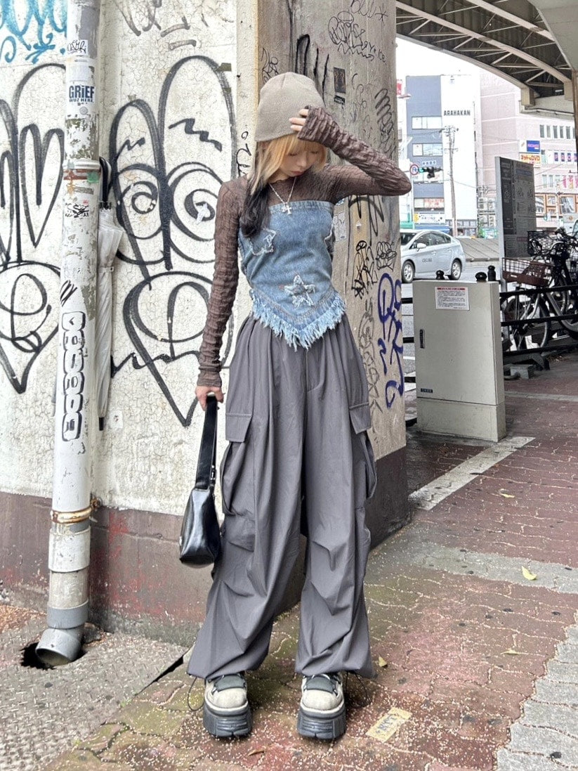 【Never mind the XU】strap cargo pants 2 (3color)