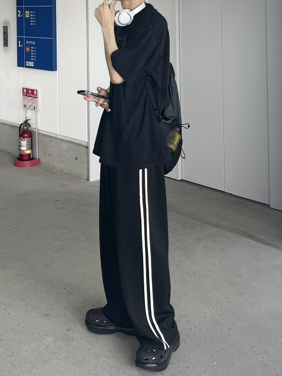 受注制【youll】track wide pants (2color)