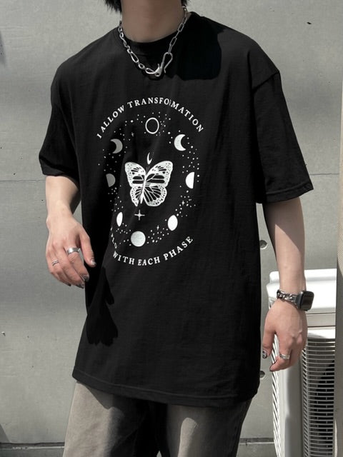 受注制【Chikashitsu +】oversized graphic t-shirt 2 (2color