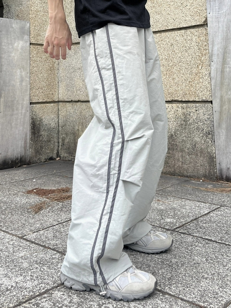 【youll】nylon track wide pants (5color)