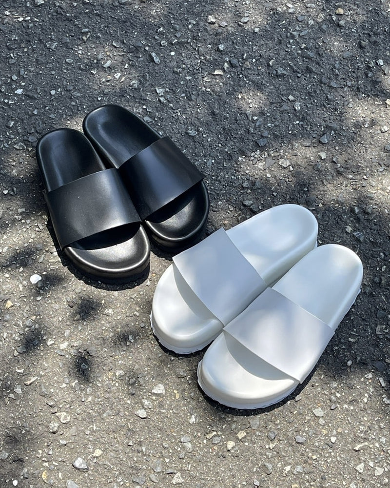 受注制【Chikashitsu +】volume sole leather sandal (2color)