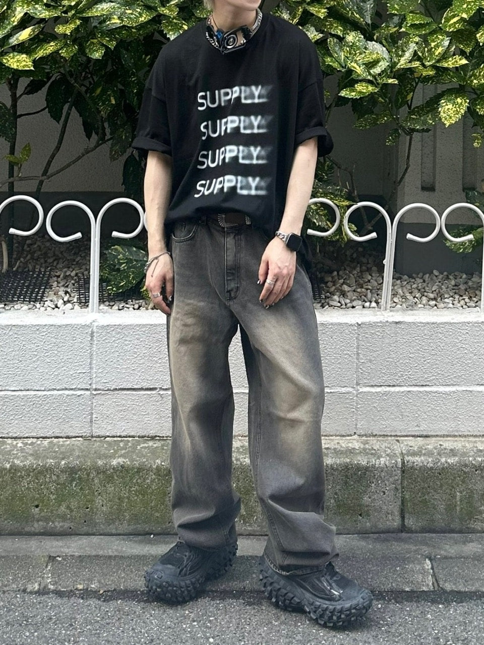 大阪店WEB限定受注制【Chikashitsu +】smokey brush deim pants (2color)