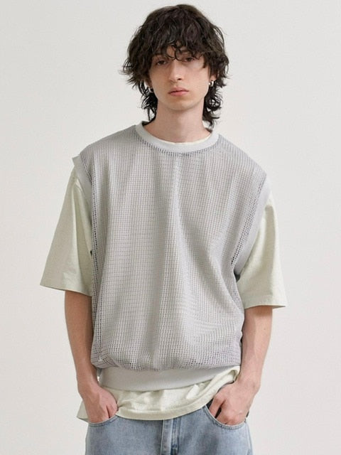 【RE:ON STUDIO】LAYERED MESH VEST