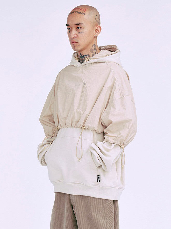 【AJOBYAJO】Layered Nylon Hoodie / 【アジョバイアジョ】レイヤードナイロンフード長袖パーカー