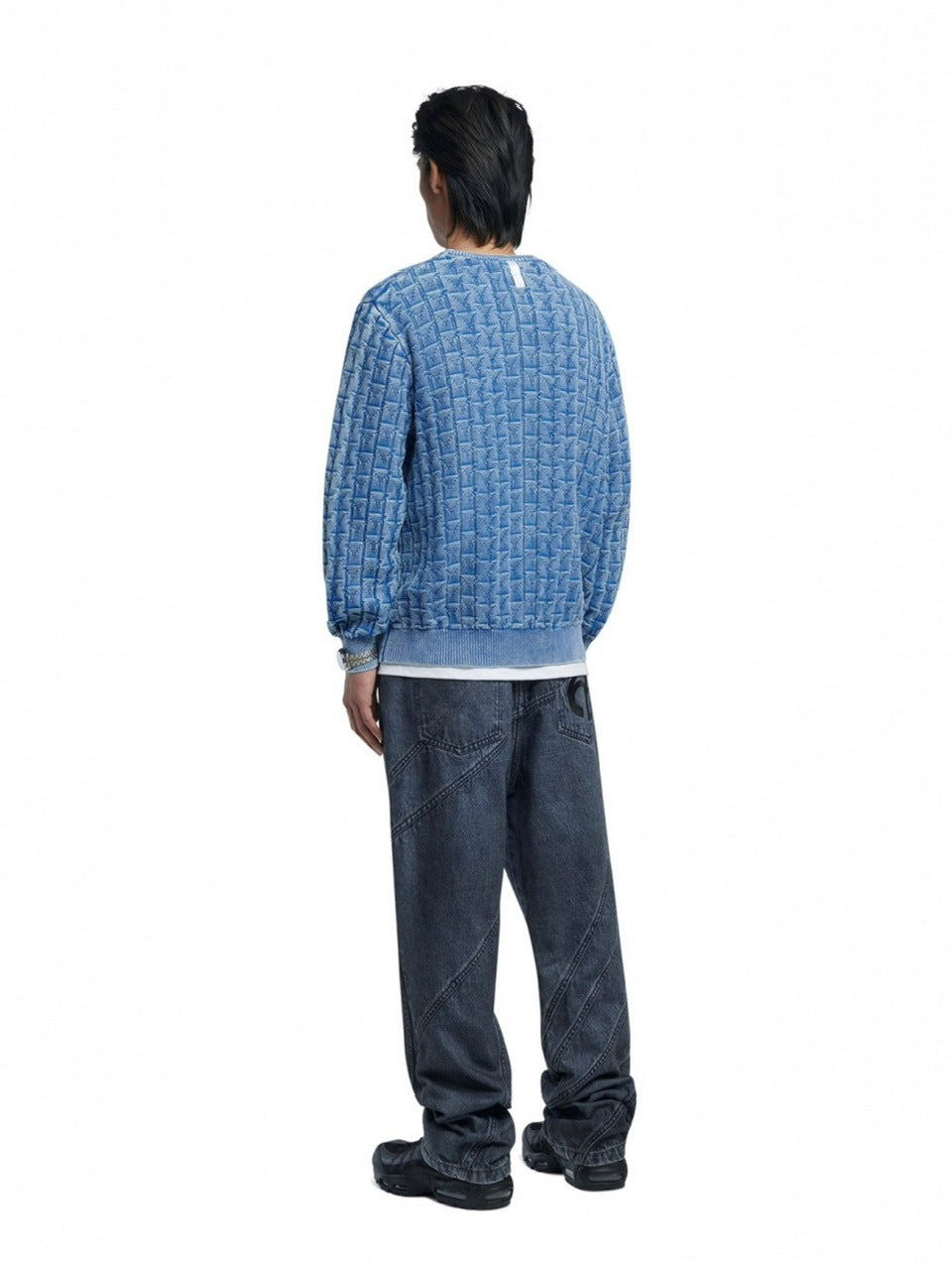 【NOMANUAL】SYMBOL JACQUARD KNIT / 【ノーマニュアル】シンボルジャガード長袖ニット