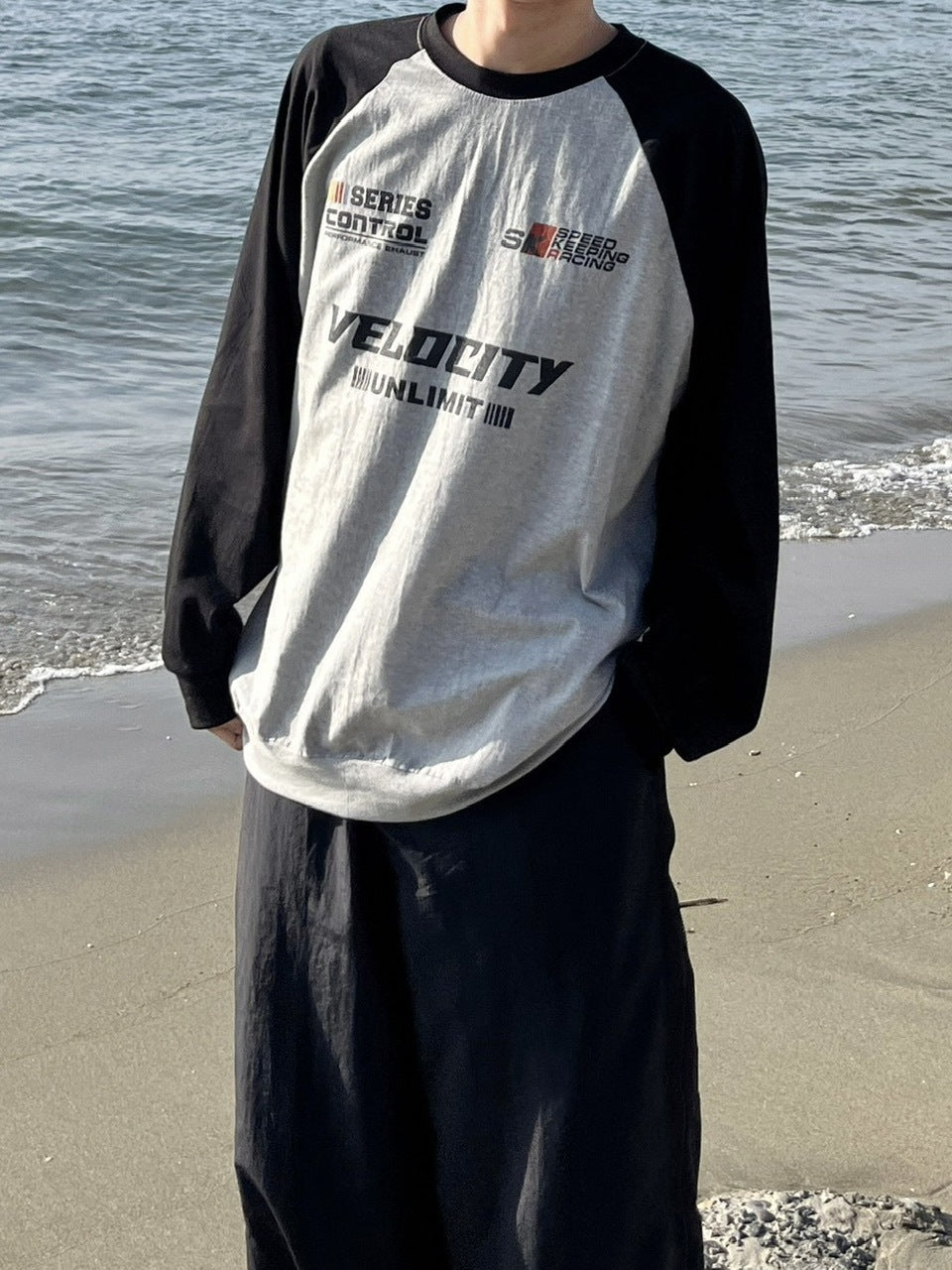 受注制【youll】velocity raglan long sleeve tee (2color)