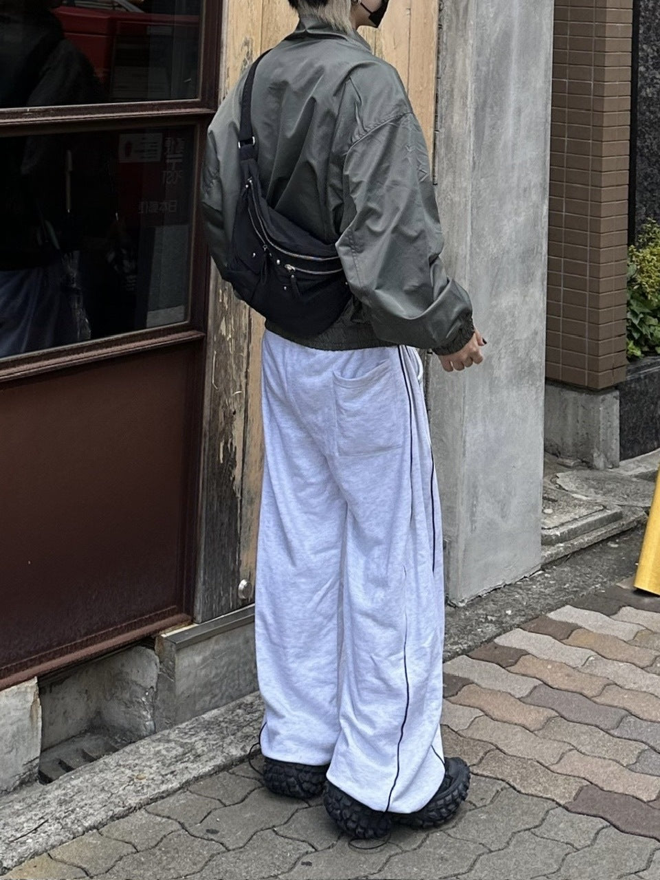 大阪店WEB限定受注制【Chikashitsu +】high neck bomber jacket (2color)