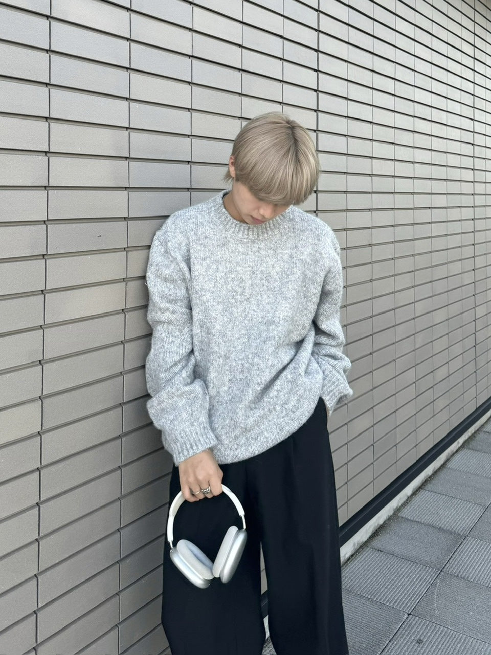 受注制【RENOL】wool mix round knit (4color)