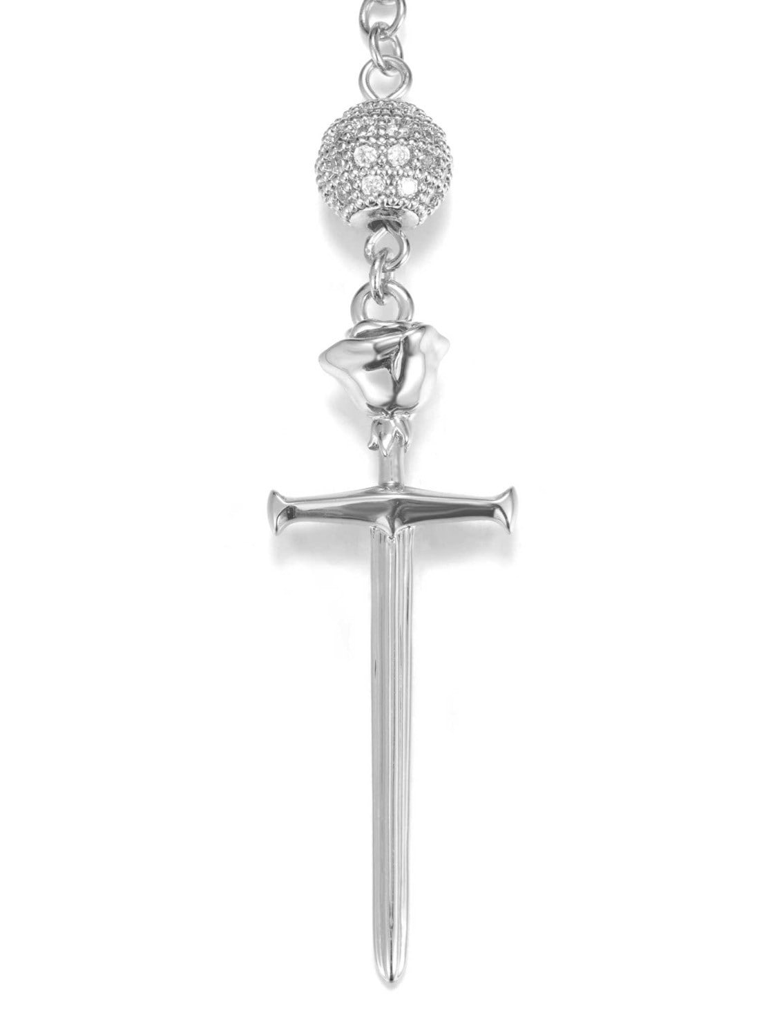 【MR. ENJOY DA MONEY】Sword and rose necklace