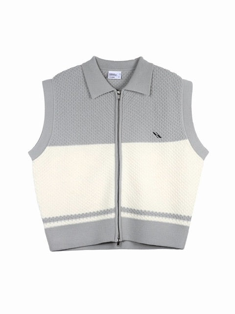 【ARCH by ROARINGWILD】ACADEMIC ZIPPER KNIT VEST
