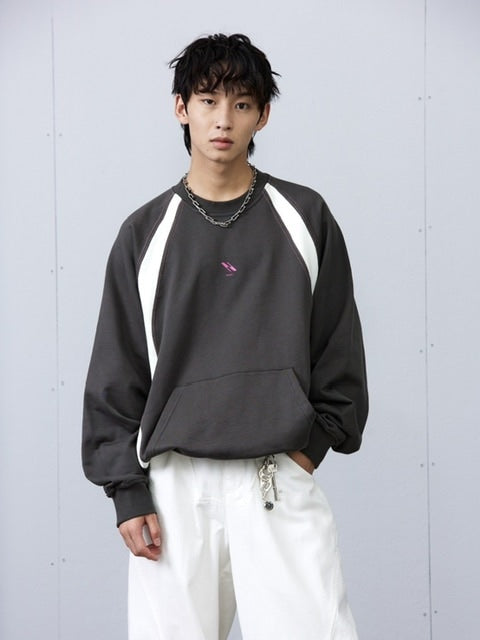 【ARCH by ROARINGWILD】STITCH PATCHWORK SWEATERSHIRT