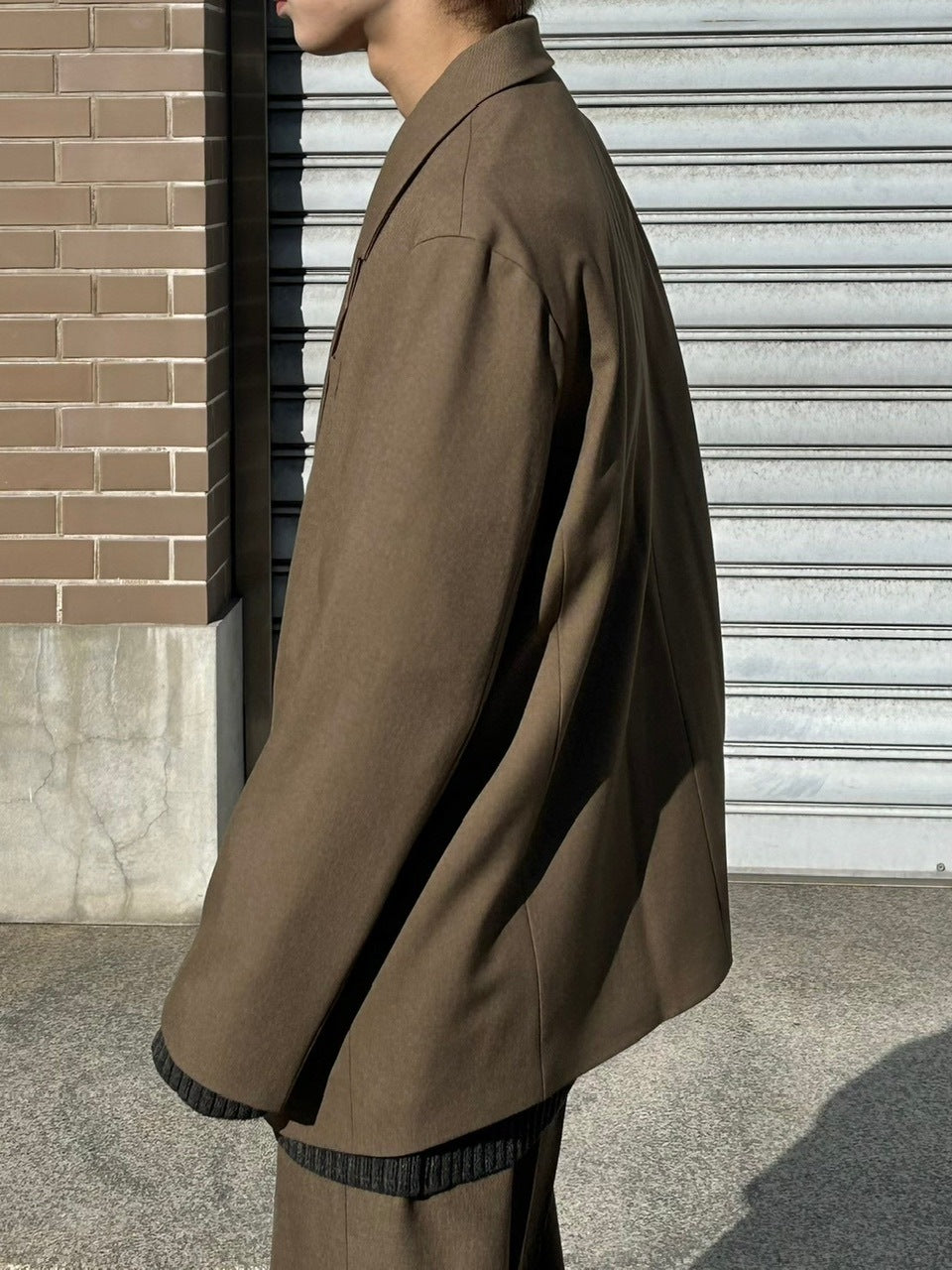 受注制【Chikashitsu +】set up overfit double jacket (3color)