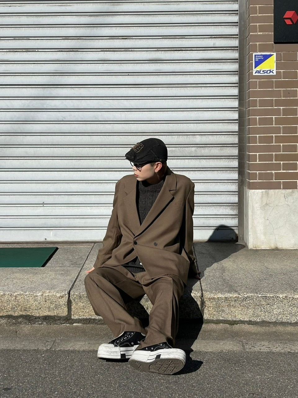 受注制【Chikashitsu +】set up belt slacks (3color)