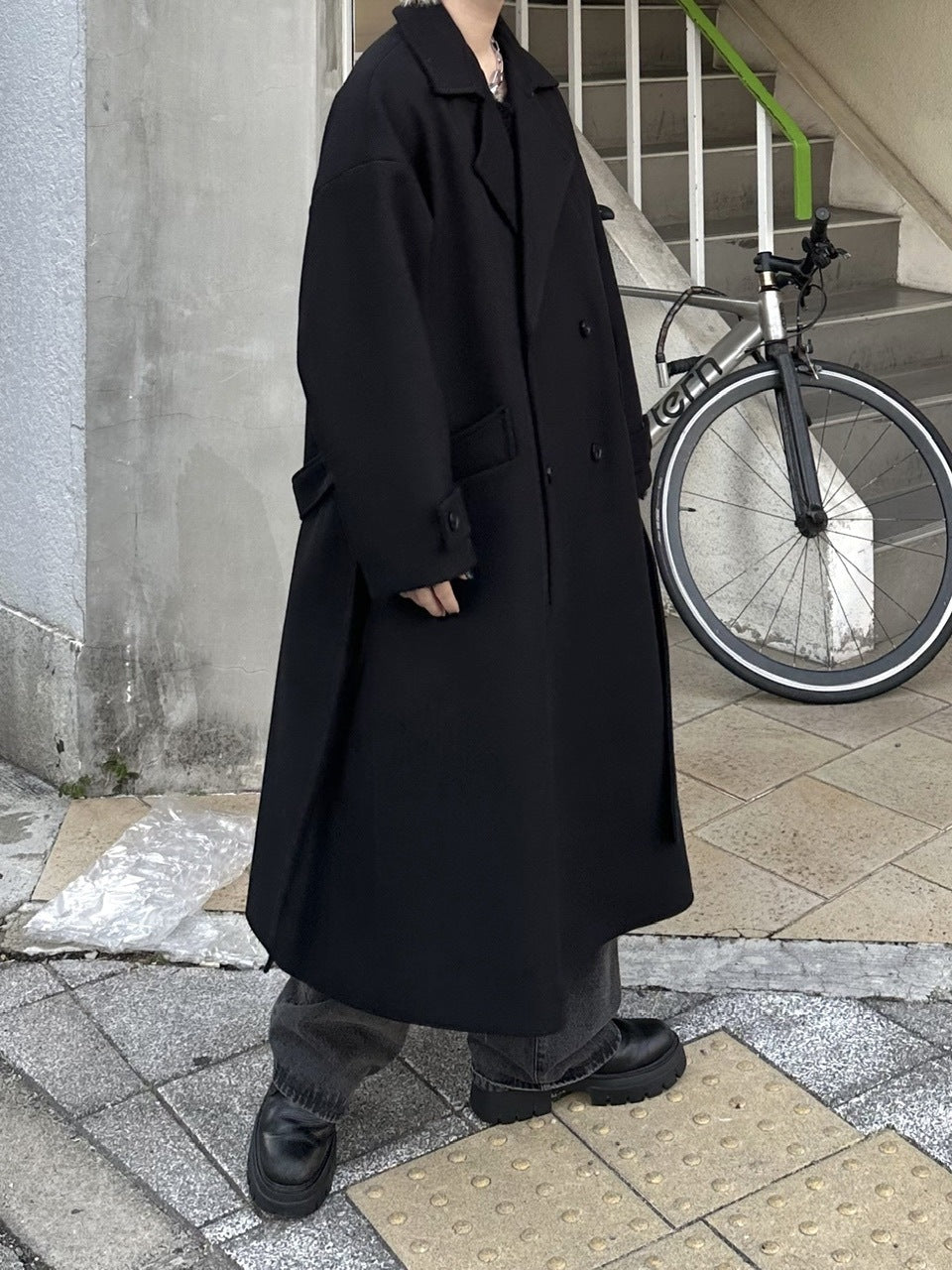 大阪店WEB限定【Chikashitsu +】oversized wool double coat (2color)
