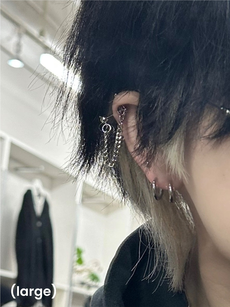 大阪店WEB限定受注制【Chikashitsu +】simple chain pierced earrring