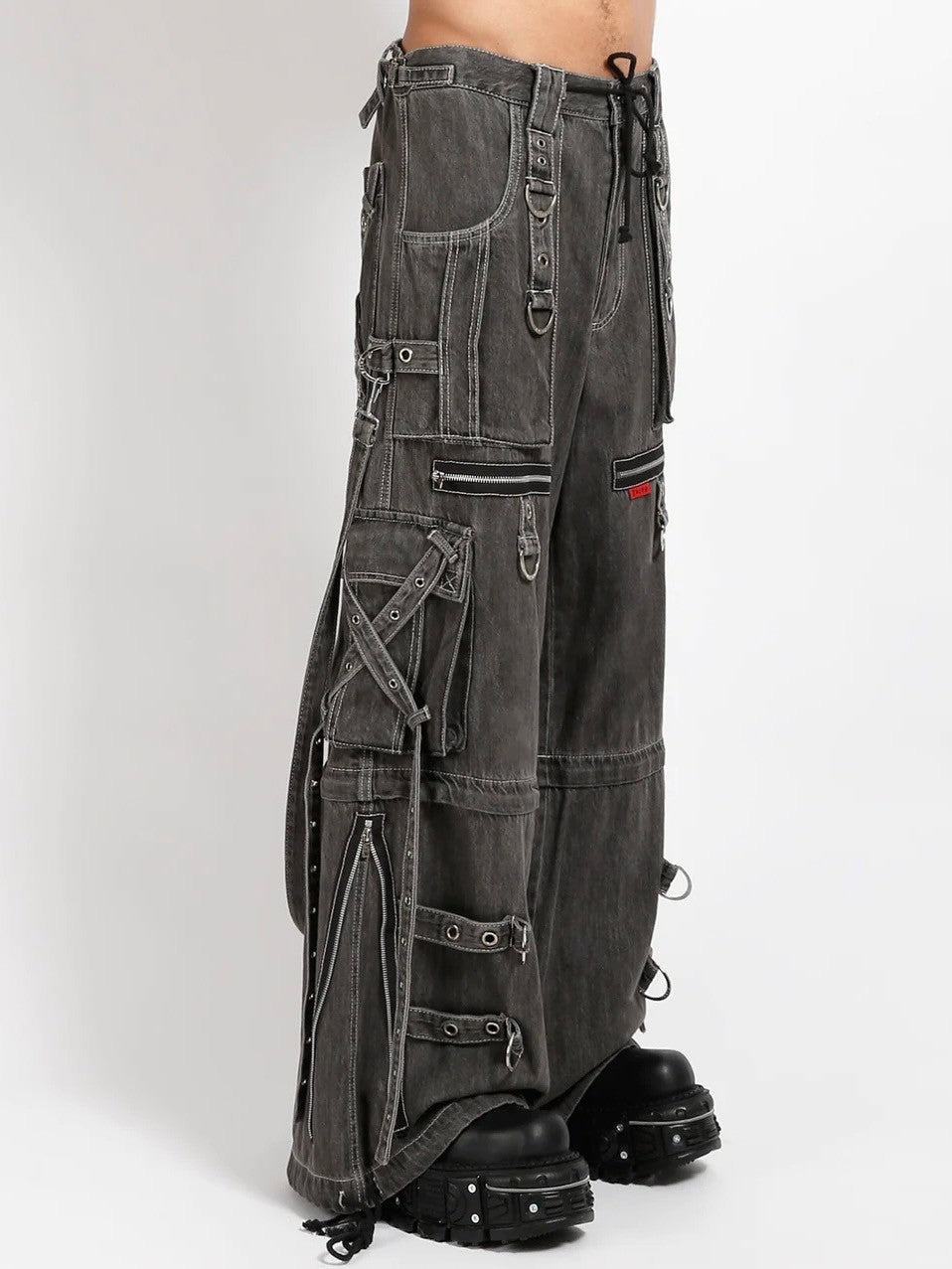 12/31再入荷【TRIPP nyc】X-STRAP PANTS[JM7144M] / 【トリップ エヌワイシー】2wayストラップボンテージジップオフデニムワイドパンツ