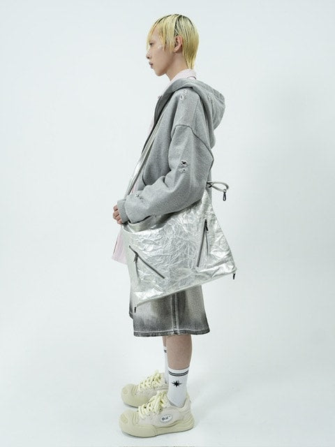 受注制【nmtc +】grunge processing denim shorts