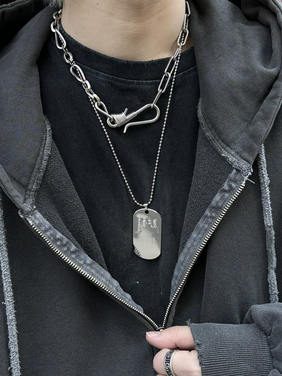 大阪店WEB限定【Chikashitsu +】dog tag necklace