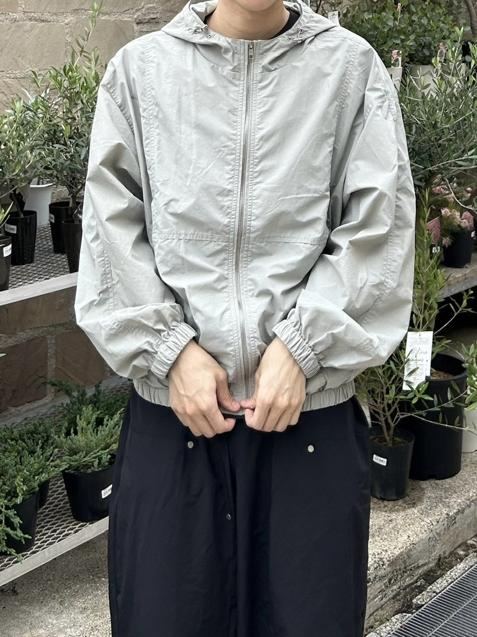 受注制【youll】nylon hooded blouson (2color)