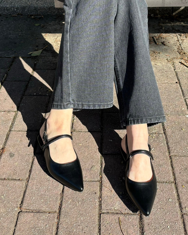 受注制【Chikashitsu + LADIES】pointed toe pumps (2color)